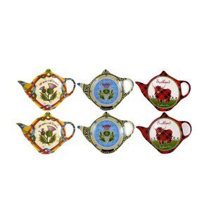 6 Royal Tara Clara Crafts Scottish Tea Bag Holders